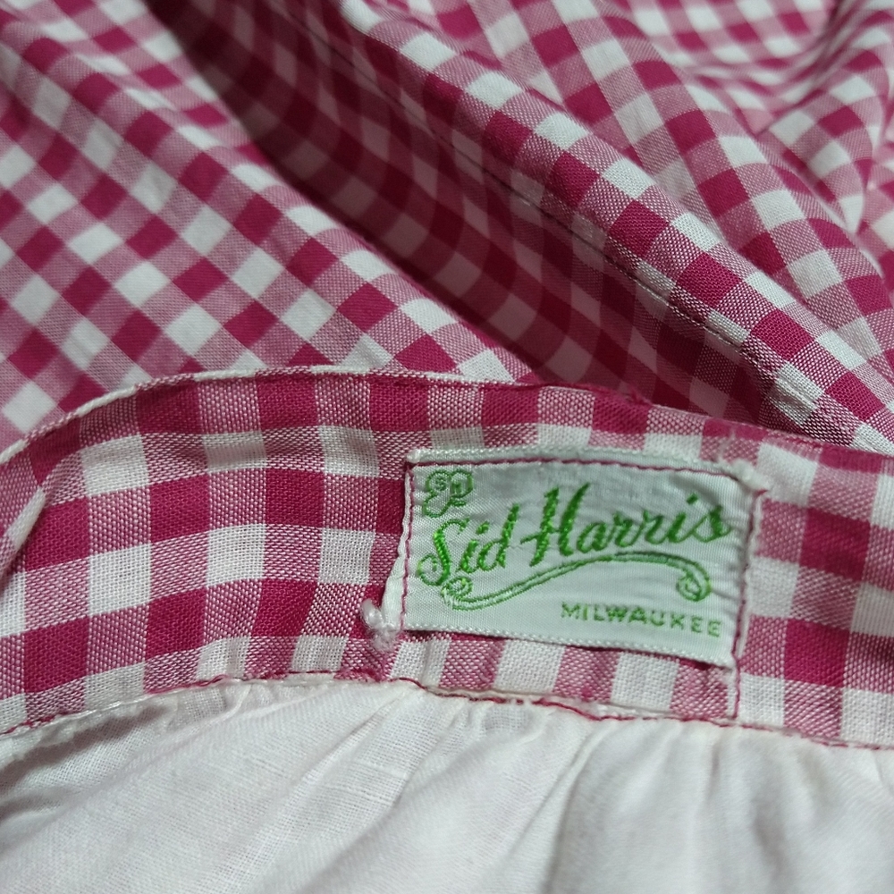 1950's GINGHAM MIDI SKIRT 50's sid harris S - Picture 9 of 9